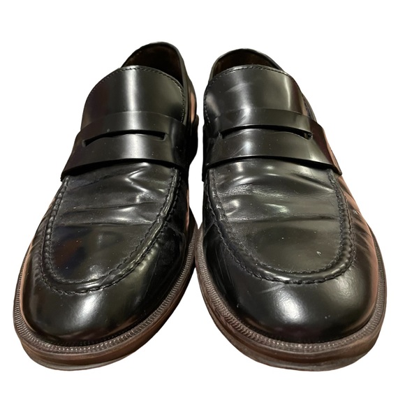 Bruno Magli Boston leather penny loafer moc toe stitching Italy. Sz S…